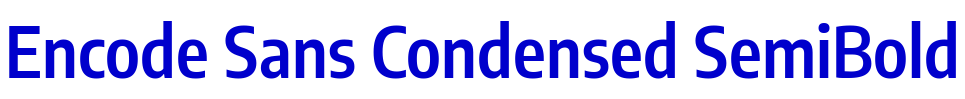 Encode Sans Condensed SemiBold fuente